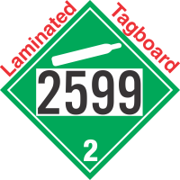 Non-Flammable Gas Class 2.2 UN2599 Tagboard DOT Placard