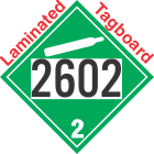 Non-Flammable Gas Class 2.2 UN2602 Tagboard DOT Placard