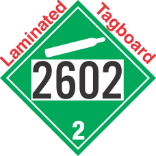 Non-Flammable Gas Class 2.2 UN2602 Tagboard DOT Placard