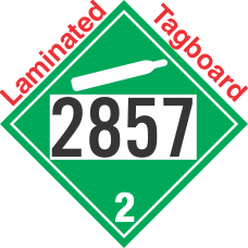 Non-Flammable Gas Class 2.2 UN2857 Tagboard DOT Placard