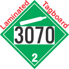Non-Flammable Gas Class 2.2 UN3070 Tagboard DOT Placard