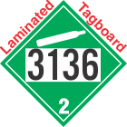 Non-Flammable Gas Class 2.2 UN3136 Tagboard DOT Placard
