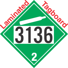 Non-Flammable Gas Class 2.2 UN3136 Tagboard DOT Placard