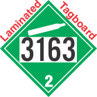 Non-Flammable Gas Class 2.2 UN3163 Tagboard DOT Placard
