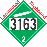 Non-Flammable Gas Class 2.2 UN3163 Tagboard DOT Placard