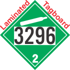 Non-Flammable Gas Class 2.2 UN3296 Tagboard DOT Placard