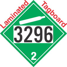 Non-Flammable Gas Class 2.2 UN3296 Tagboard DOT Placard