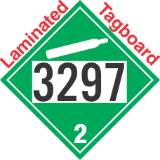 Non-Flammable Gas Class 2.2 UN3297 Tagboard DOT Placard