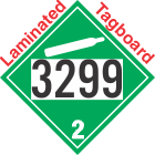 Non-Flammable Gas Class 2.2 UN3299 Tagboard DOT Placard