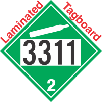 Non-Flammable Gas Class 2.2 UN3311 Tagboard DOT Placard