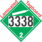 Non-Flammable Gas Class 2.2 UN3338 Tagboard DOT Placard