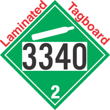 Non-Flammable Gas Class 2.2 UN3340 Tagboard DOT Placard
