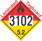 Organic Peroxide Class 5.2 UN3102 Tagboard DOT Placard