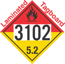 Organic Peroxide Class 5.2 UN3102 Tagboard DOT Placard