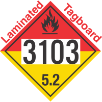 Organic Peroxide Class 5.2 UN3103 Tagboard DOT Placard