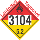 Organic Peroxide Class 5.2 UN3104 Tagboard DOT Placard