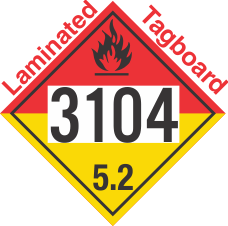 Organic Peroxide Class 5.2 UN3104 Tagboard DOT Placard