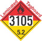 Organic Peroxide Class 5.2 UN3105 Tagboard DOT Placard