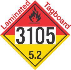 Organic Peroxide Class 5.2 UN3105 Tagboard DOT Placard