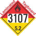 Organic Peroxide Class 5.2 UN3107 Tagboard DOT Placard
