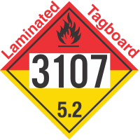 Organic Peroxide Class 5.2 UN3107 Tagboard DOT Placard