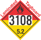 Organic Peroxide Class 5.2 UN3108 Tagboard DOT Placard