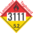 Organic Peroxide Class 5.2 UN3111 Tagboard DOT Placard
