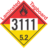 Organic Peroxide Class 5.2 UN3111 Tagboard DOT Placard