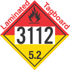 Organic Peroxide Class 5.2 UN3112 Tagboard DOT Placard