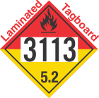 Organic Peroxide Class 5.2 UN3113 Tagboard DOT Placard