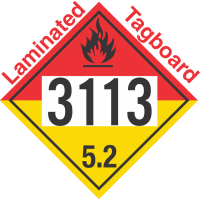 Organic Peroxide Class 5.2 UN3113 Tagboard DOT Placard