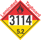 Organic Peroxide Class 5.2 UN3114 Tagboard DOT Placard