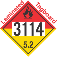 Organic Peroxide Class 5.2 UN3114 Tagboard DOT Placard