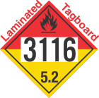 Organic Peroxide Class 5.2 UN3116 Tagboard DOT Placard