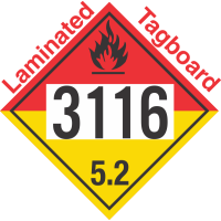 Organic Peroxide Class 5.2 UN3116 Tagboard DOT Placard