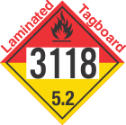 Organic Peroxide Class 5.2 UN3118 Tagboard DOT Placard