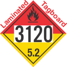 Organic Peroxide Class 5.2 UN3120 Tagboard DOT Placard