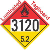 Organic Peroxide Class 5.2 UN3120 Tagboard DOT Placard