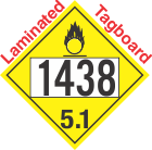Oxidizer Class 5.1 UN1438 Tagboard DOT Placard