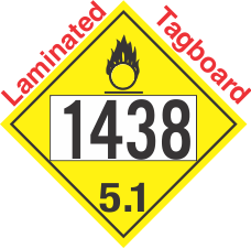 Oxidizer Class 5.1 UN1438 Tagboard DOT Placard