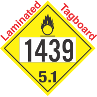 Oxidizer Class 5.1 UN1439 Tagboard DOT Placard