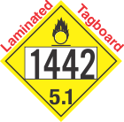 Oxidizer Class 5.1 UN1442 Tagboard DOT Placard