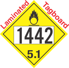 Oxidizer Class 5.1 UN1442 Tagboard DOT Placard