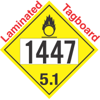 Oxidizer Class 5.1 UN1447 Tagboard DOT Placard