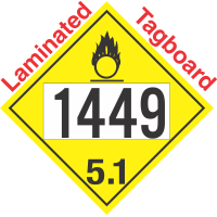 Oxidizer Class 5.1 UN1449 Tagboard DOT Placard