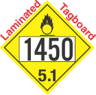 Oxidizer Class 5.1 UN1450 Tagboard DOT Placard