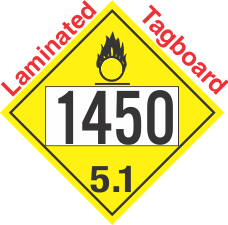 Oxidizer Class 5.1 UN1450 Tagboard DOT Placard