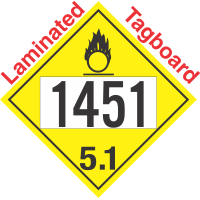 Oxidizer Class 5.1 UN1451 Tagboard DOT Placard