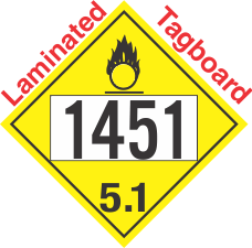 Oxidizer Class 5.1 UN1451 Tagboard DOT Placard