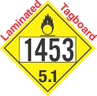 Oxidizer Class 5.1 UN1453 Tagboard DOT Placard